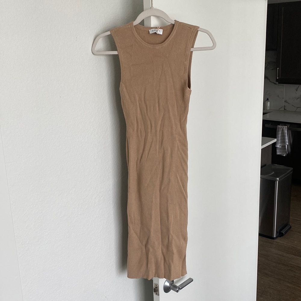 VICI collection beige knit dress, size large.